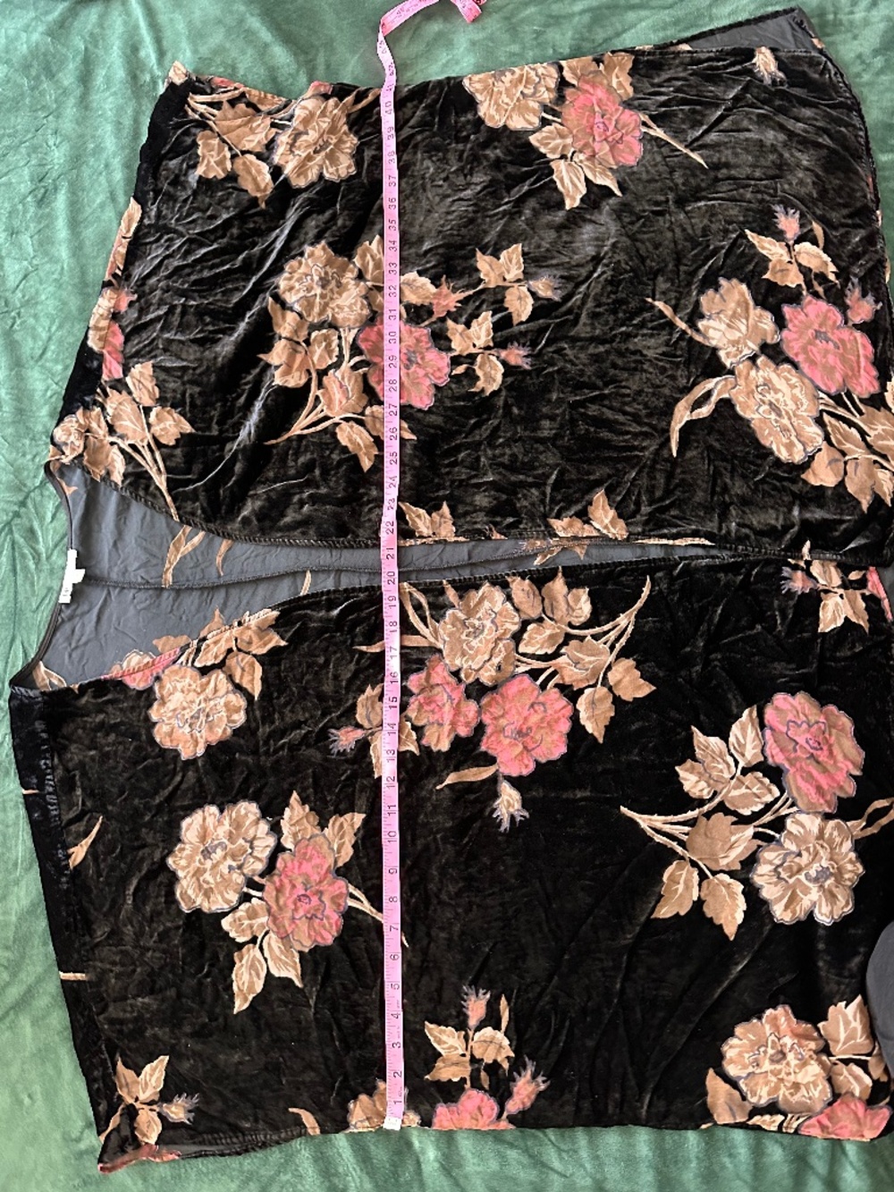 DR2 Black Floral Velvet Burnout Kimono Cardigan size 2X - Picture 5 of 6